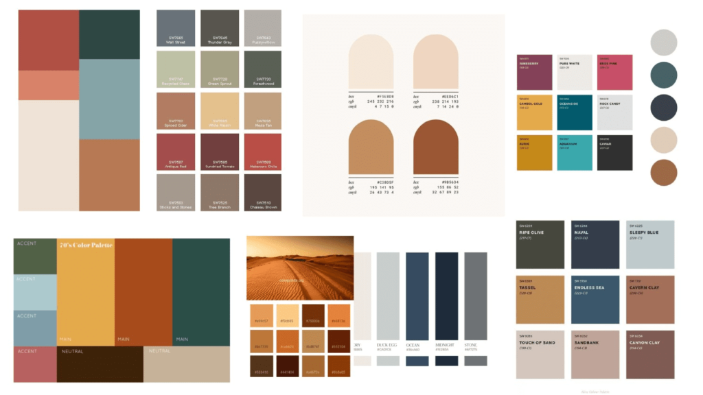 مجموعة ألوان بريق الصحراء